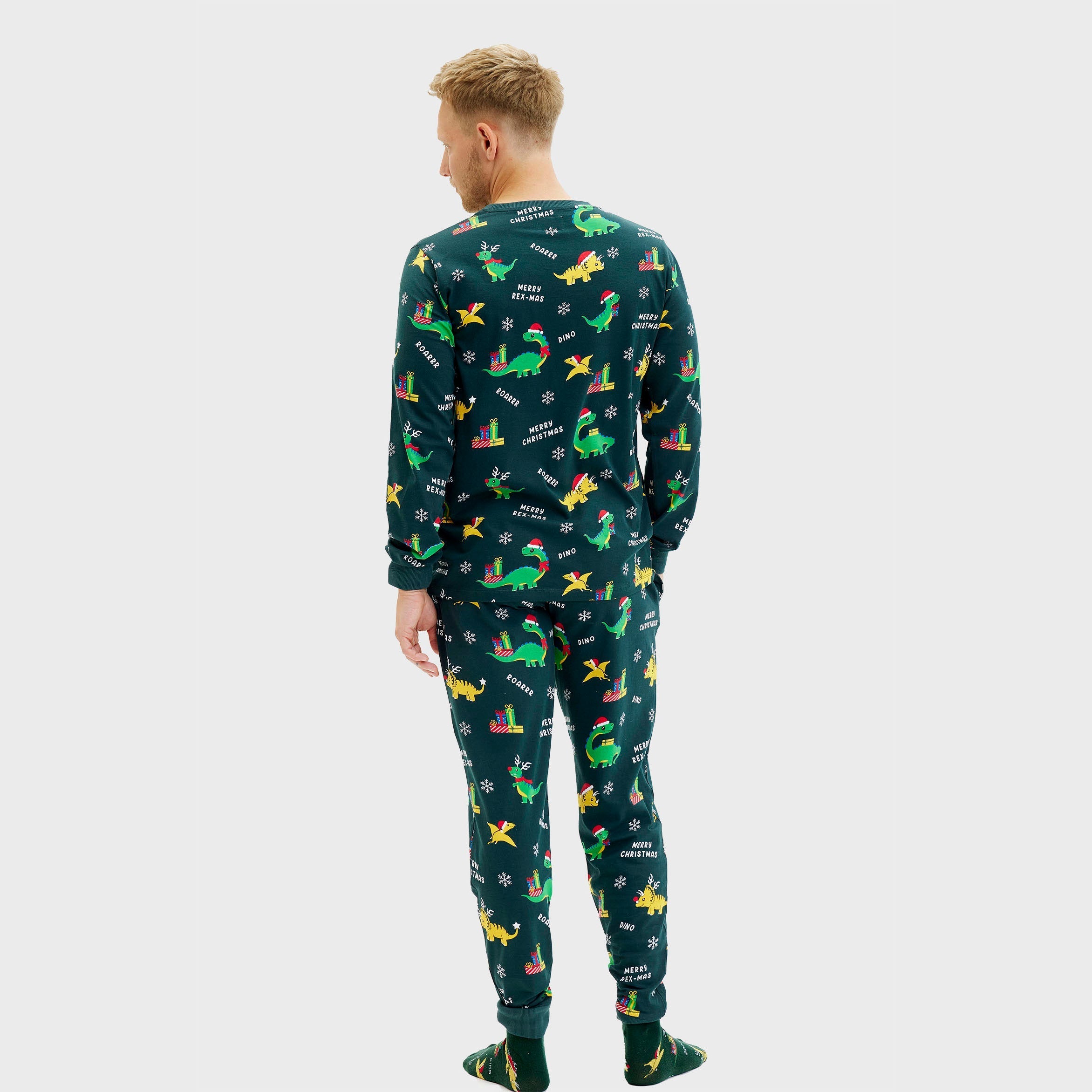 Dino Weihnachtspyjamas - Herren.